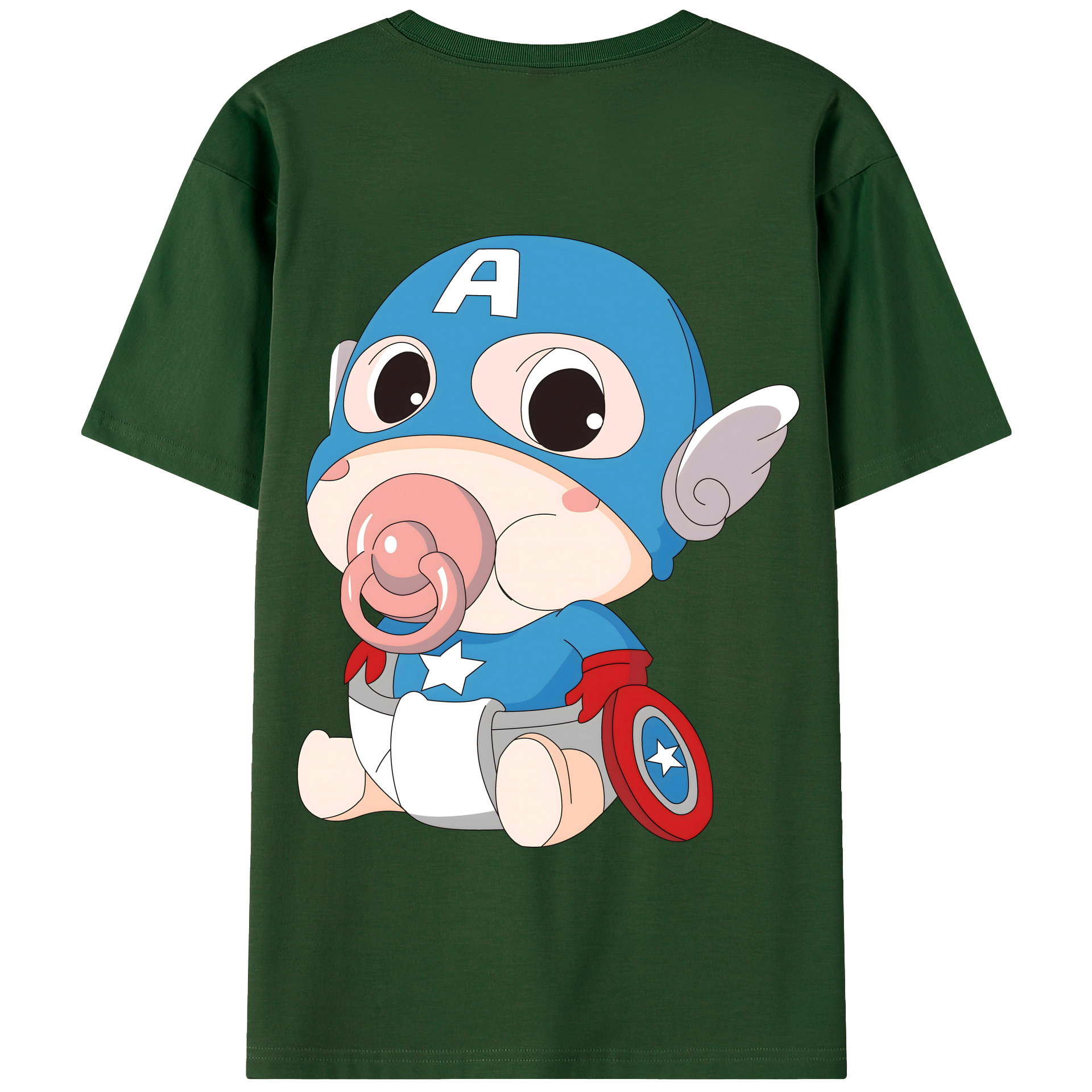 （画像用） アベンジャーズ The Avengers 綿100％半袖Tシャツ（背面プリント）